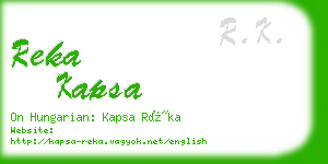 reka kapsa business card